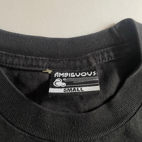 Vintage Y2K Ambiguous Skate Repeated Logo Spellout Double Sided T-shirt - Picture 3 of 7